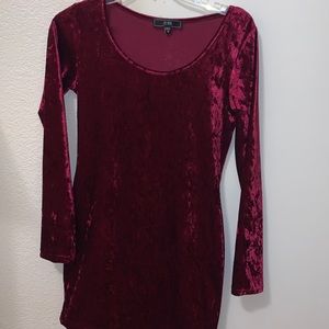 Burgundy dress